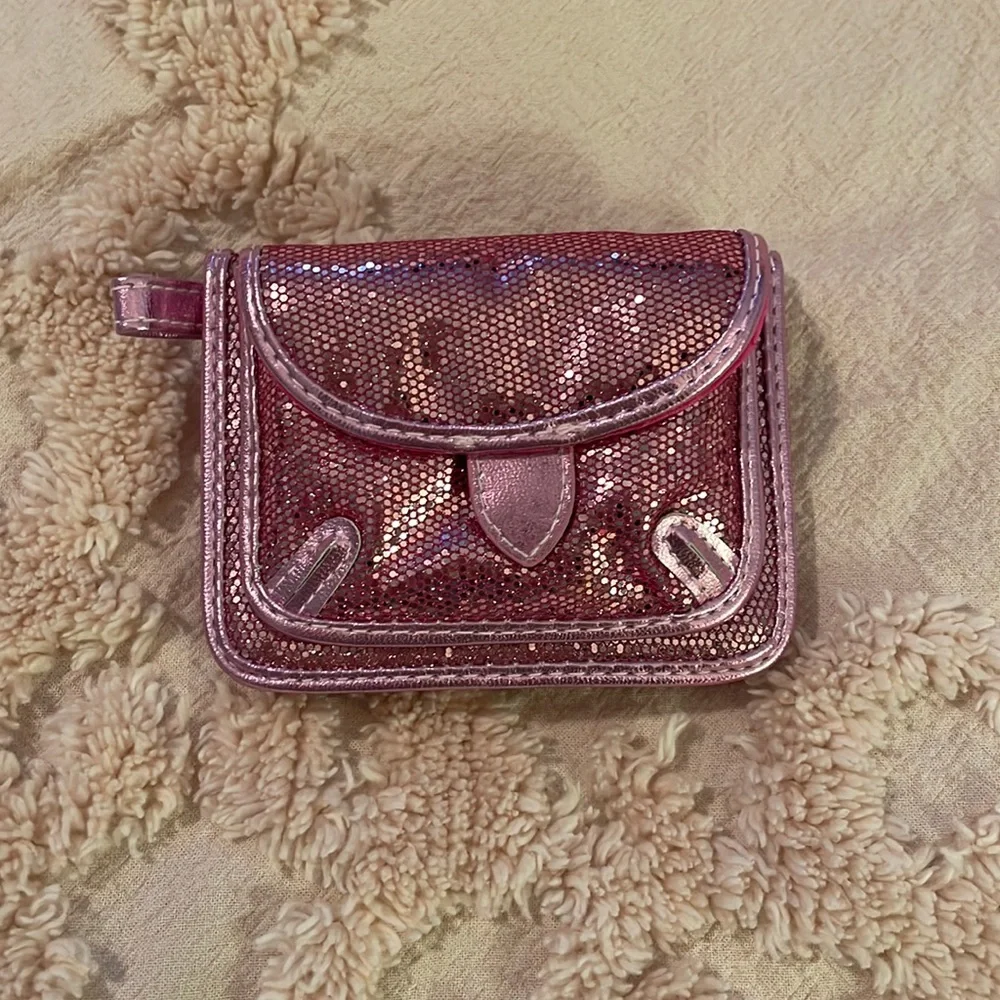Mini Pink Glitter Sparkly Wallet/Coin Purse - Picture 1 of 6